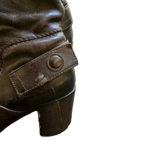 Alberto Fermani Knee High Boots Full Zip Brown Leather Size US 7 Italy 👀 - Picture 5 of 15